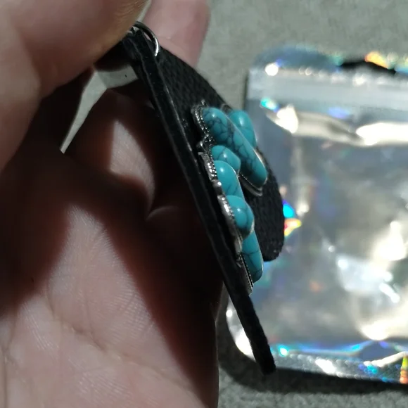 Turquoise Cactus Earrings - Picture 4 of 4